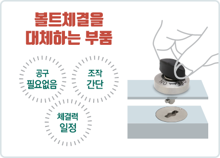 볼트 체결을 대체하는 부품